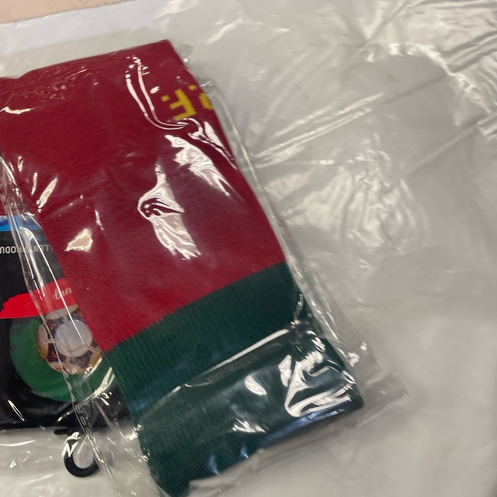 Portugal cr7 team youth south socks size one size red.